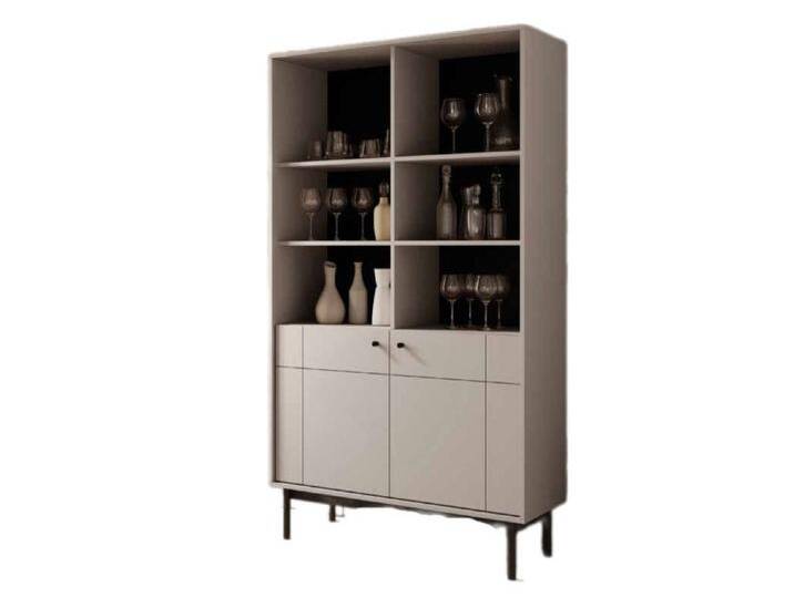 Luxusbetten24 Vitrine Designer Vitrine Tokyo mit/ohne Glas, ohne Glas, Kaschmir von Luxusbetten24