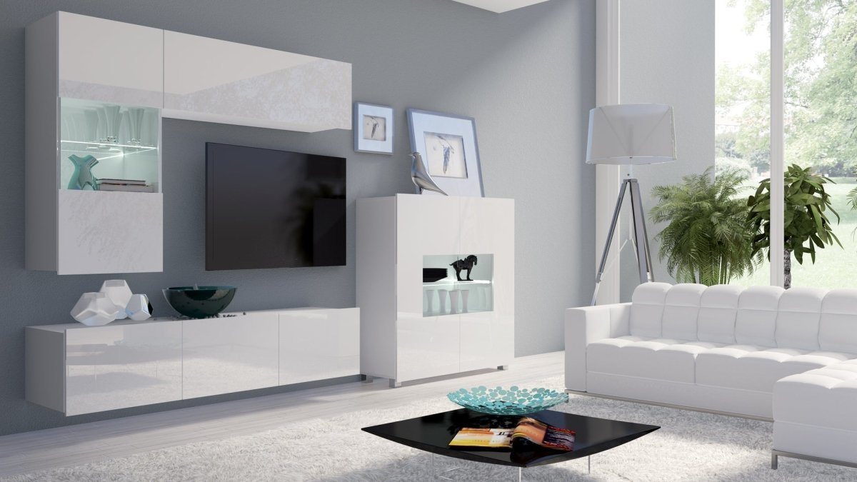 Luxusbetten24 Wohnwand Designer Wohnwand Miro, mit LED-Beleuchtung Luxusbetten24 Wohnwand Designer Wohnwand Miro, mit LED-Beleuchtung von Luxusbetten24