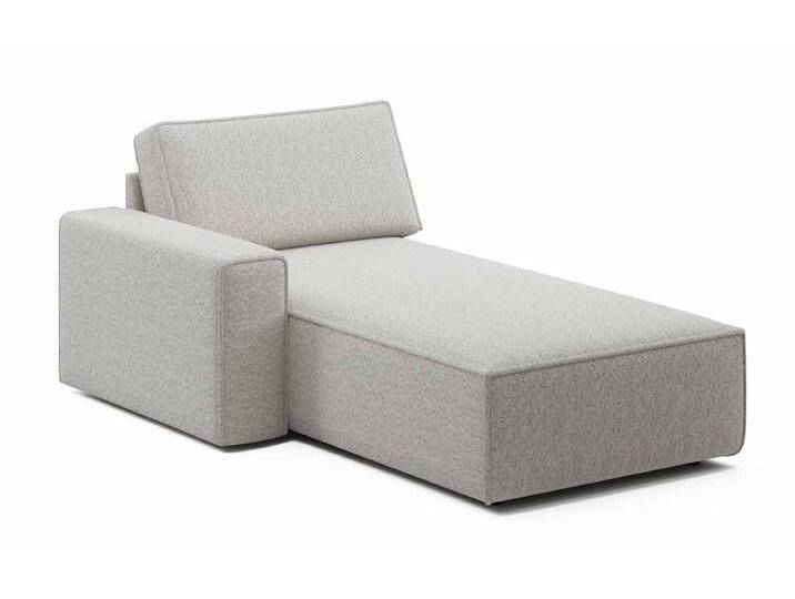 Ottomane-Eckmodul Yuma aus Bouclé - Links - Blau - Bouclé - Luxusbetten24 von Luxusbetten24