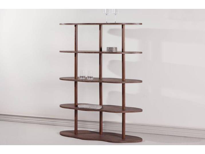 Regal Calvaro ? Standregal in Mocca mit Wellen-Design - Mocca - Luxusbetten24 von Luxusbetten24