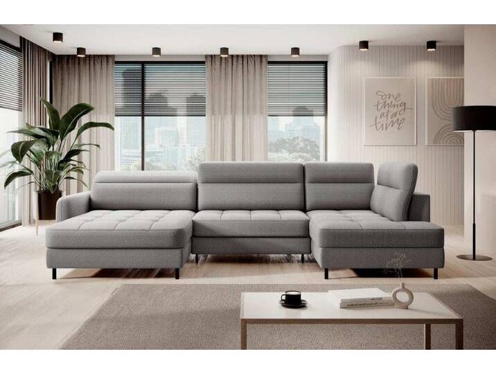 Sofa Belinda mit Schlaf- und Klappfunktion - Grau - Links - Luxusbetten24 von Luxusbetten24