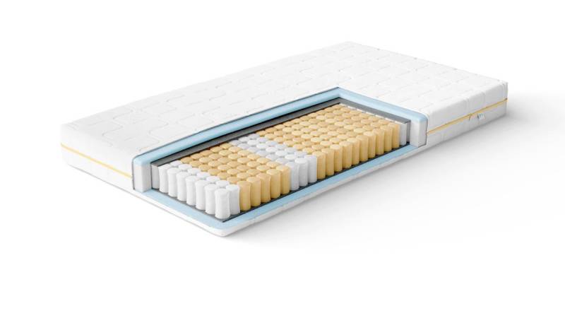 Taschenfederkernmatratze NightSense® Taschenfederkern-Matratze mit Aloe-Vera-Bezug, Luxusbetten24, 20 cm hoch, 7 orthopädische Zonen und Aloe Vera Doppeltuch-Bezug von Luxusbetten24