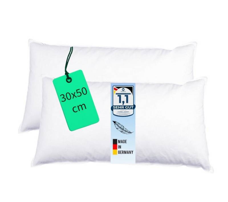 Luxusfeder Kissenfüllung 2er Set Daunenkissen 30x50 cm Daunenfüllung Sofakissen Füllkissen, Made in Germany Luxusfeder Kissenfüllung 2er Set Daunenkissen 30x50 cm Daunenfüllung Sofakissen Füllkissen, Made in Germany von Luxusfeder