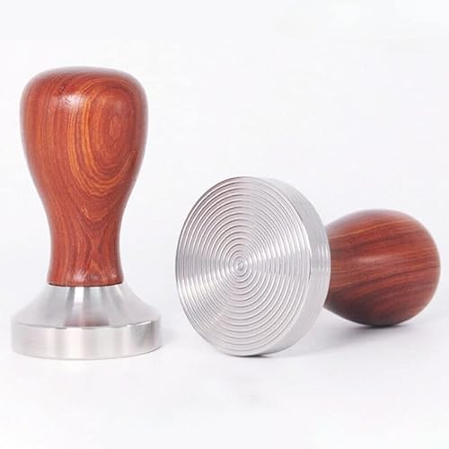 Luxuypon 49/51/58 mm Schleifer Holz Kaffee Tamper Pulver Presse Hammer Werkzeuge (Gewindeboden, 49 mm) von Luxuypon