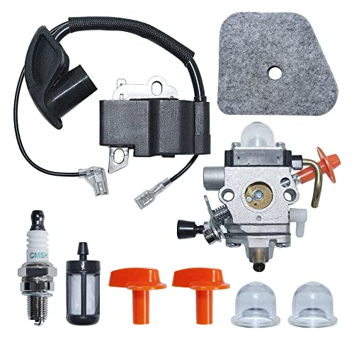 Luxuypon Vergaser-Zündspule Kit passend für Stihl FS87 FS90 FS100 HL100 HL95 KM90 Trimmer von Luxuypon