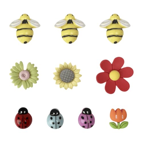10 Stück Blumen und Insekten Kühlschrankmagnet, Niedliche Bunt Starke Magnete, 3D-Lebensmittelharz, für Diner-Fans, Pinnwand, Kühlschrank, Büro, Küche, Klassenzimmer Whiteboard 10 Stück Blumen und Insekten Kühlschrankmagnet, Niedliche Bunt Starke Magnete, 3D-Lebensmittelharz, für Diner-Fans, Pinnwand, Kühlschrank, Büro, Küche, Klassenzimmer Whiteboard von Luxvara