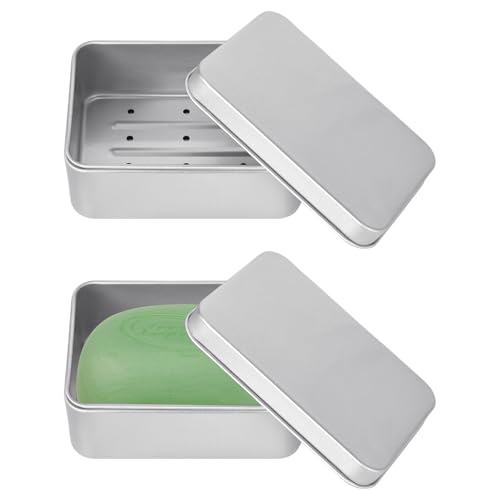 2 Stück Seifendose aus Aluminium, Seifendose Reise Set, Seifendose Nachhaltig Wiederverwendbar, Seifenbehälter für Hause und Reisen 2 Stück Seifendose aus Aluminium, Seifendose Reise Set, Seifendose Nachhaltig Wiederverwendbar, Seifenbehälter für Hause und Reisen von Luxvara