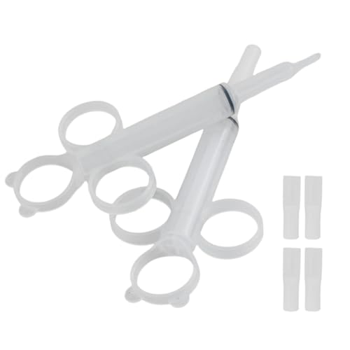 2 Stück Tablette Feeder,Medikamenten Feeder Spritze,Kunststoff Pet Pill Poppers,Tabletteneingeber Katze,Haustier Medikamenten Spritze,Wiederverwendbare Pusher Tablet,Für Katzen Hunde Kleintier von Luxvara