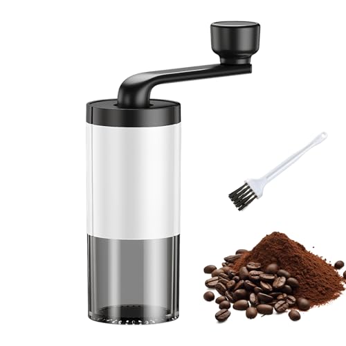 Kaffeemühle Manuell,Mini Manuelle Kaffeemühle mit Keramikmahlwerk,Handkaffeemühle mit Reinigungsbürste,Handmühle Für Reise, Camping, Büro, Espresso, Pour over und Mehr von Luxvara