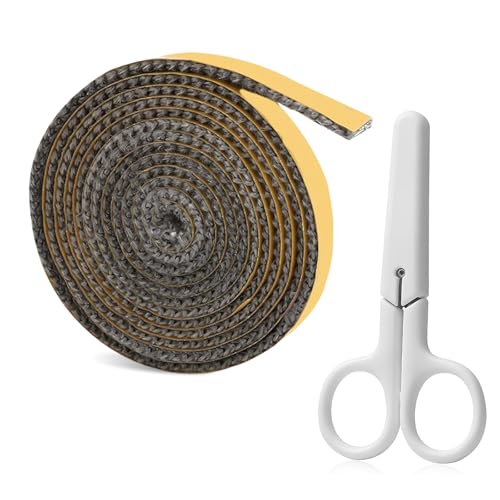 Kamin Dichtband Hitzebeständiger Ofendichtschnur Selbstklebend Kamin Ofenrohr Dichtband Dichtung für Kaminofen Kamintür Smoker Ofendichtschnur Feuerfestes (3mm×10mm×3m) von Luxvara