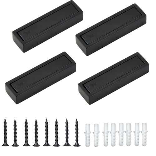 Luxvara 4 Stück Faltbarer Wandhaken, Faltbare Wandhaken aus Zinklegierung, Kleiderhaken Klappbar, Kleiderhaken Wand Klappbar inkl Schrauben, Klapphaken für Badezimmer Küche Flur (Schwarz) von Luxvara