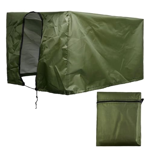 Luxvara Bollerwagen Abdeckung, wasserdichte Bollerwagen Abdeckung, Outdoor Faltbare Wagon-Abdeckungs, Gartenwagen Abdeckungs, Strapazierfähige Oxford Plane für Handwagen, 90x50x45 cm (Armeegrün) von Luxvara