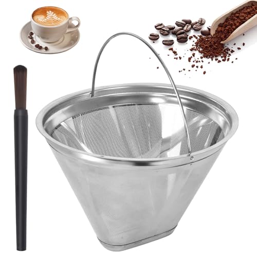 Luxvara Kaffeefilter, Kaffeefilter Edelstahl, Kaffee Filter Wiederverwendbar, Kaffeefilterhalter, Kaffee Dauerfilter, Waschbar kaffees Filter für Herstellung von Manuellem Kaffees von Luxvara