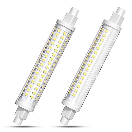 Luxvista 15W R7S 118mm LED-Glühbirne, Äquivalent zu 150W R7S Halogenlampe, Kaltweiß 6000K superhell 300° Abstrahlwinkel, nicht dimmbare Doppelseitige lineare Glühbirne (2 Stück) von Luxvista