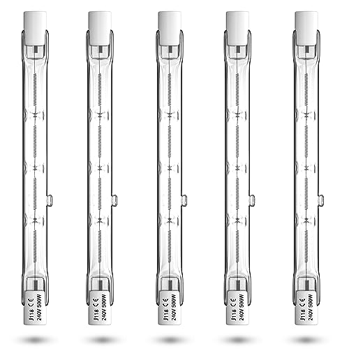 Luxvista 500W R7s 118mm Linear Halogenbirne, J118 Dimmbar Slim Halogen 11000lm Warmweiß 2800K für Stehleuchten, Deckenleuchten, 5 Pack Luxvista 500W R7s 118mm Linear Halogenbirne, J118 Dimmbar Slim Halogen 11000lm Warmweiß 2800K für Stehleuchten, Deckenleuchten, 5 Pack von Luxvista