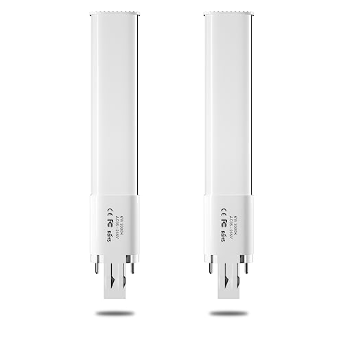 Luxvista G23 LED Lampe 6W 2-Stifte PLC Birne 167MM Warmweiß 3000K 180 Grad Horizontale Stecker Licht wie 13W Kompaktleuchtstofflampe 2-Stück (entfernen/umgehen den Ballast) von Luxvista