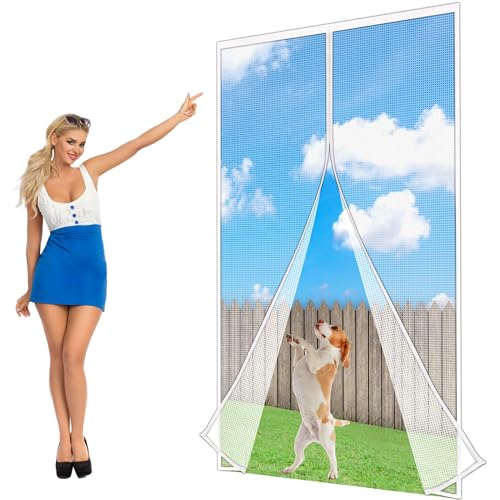 Fliegengitter Magnet Tur, 90x195cm Balkontür Insektenschutz Fliegenvorhang Magnetisch Türe, Insektenschutz Vorhang tür, Insektengitter Lamellenvorhang Magnetvorhang LF2C1 Weiß Fliegengitter Magnet Tur, 90x195cm Balkontür Insektenschutz Fliegenvorhang Magnetisch Türe, Insektenschutz Vorhang tür, Insektengitter Lamellenvorhang Magnetvorhang LF2C1 Weiß von Luxvix