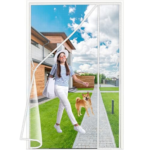 Luxvix Magnet Fliegengitter, 160x200 cm Seitliche Öffnung Fliegengitter Balkontür Ohne Bohren Insektenschutz Fliegenvorhang aus Polyester Netz, mit Klebeband, für Terrassentür Kellertür Weiß Luxvix Magnet Fliegengitter, 160x200 cm Seitliche Öffnung Fliegengitter Balkontür Ohne Bohren Insektenschutz Fliegenvorhang aus Polyester Netz, mit Klebeband, für Terrassentür Kellertür Weiß von Luxvix