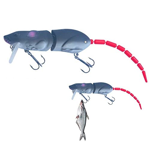 Luxylei 15,5 G 85 Mm Topwater Ratte Wakebait Mehrteiliger Mausköder Künstlicher Köder Ratte Minnow Köder Angelköder von Luxylei