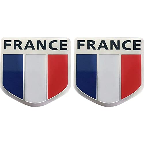 3D Metall Frankreich Flagge Auto Aufkleber Aufkleber 2 Teile/para Selbstklebende Auto Motorrad Dekor Aufkleber Auto Außen Zubehör von Luxylei