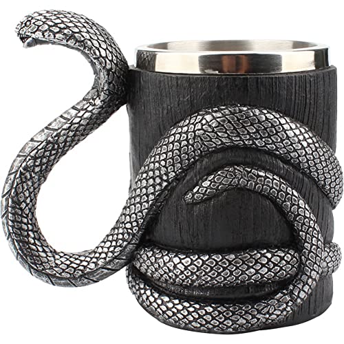 Luxylei Edelstahl Becher Kreativer Harz 3D Schlange Kaffee Kaffee Mittelalterlich Bier Getränke Kreative Ungewöhnliche Tasse Personalisierte Geschenke von Luxylei