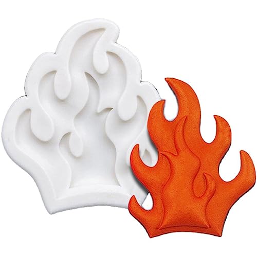 Luxylei Flamme Silikon Fondant Formen Für Kuchen Cupcake Dekoration 3D Flamme Form Süßigkeiten Schokolade Backformen DIY Handwerk Dekorieren Werkzeuge von Luxylei