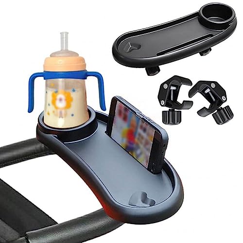 Luxylei 3-in-1-baby-kinderwagen-snack-tablett Handy-steckplatz Für Kleinkinder, Kleinkinder, Mädchen, Jungen, Milchflaschen-becherhalter Für Die Meisten Kinderwagen Handläufen von Luxylei