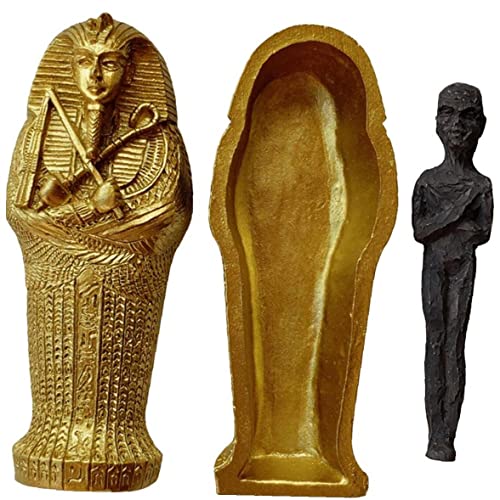 Luxylei Antike Ägyptische Sarg Pharao Königin Mumie Figur Harz Craft Ornament Statue Ägypten Sammlertierminiatur Kunsthandwerk Wohnungsdekoration von Luxylei