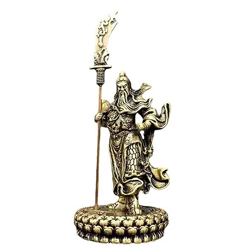 Luxylei Chinesische Feng Shui Guan Yu Statue Guan Gong Armee General Statue Figuren Vintage Dekor Home Office Dekoration Dekor Glücksgeschenke von Luxylei