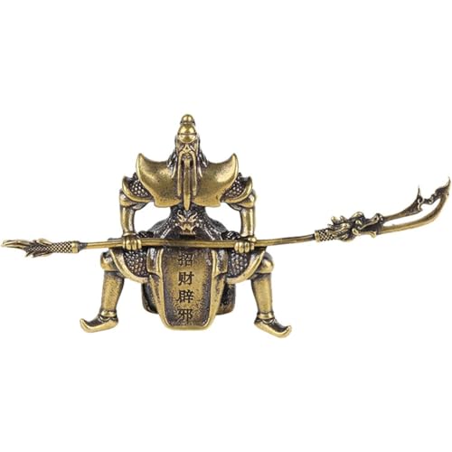 Luxylei Chinesische Feng Shui Guan Yu Statue Guan Gong Armee General Statue Figuren Vintage Dekor Home Office Dekoration Dekor Ornament von Luxylei