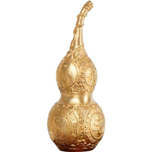 Luxylei Chinesische Glückskürbis-Ornament, Messing Wu Lou Feng Shui Glücksfigur Ornament Für Einweihungsgeschenke Heimdekoration von Luxylei