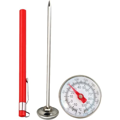 Luxylei Edelstahl-sondenthermometer, Lebensmittelthermometer, Küchenthermometer, Milchkaffee-Thermometer von Luxylei