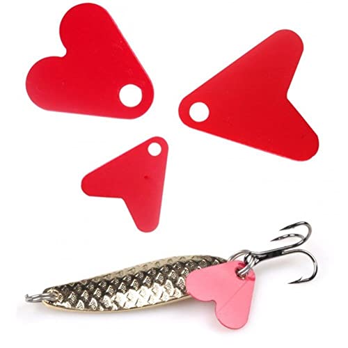 Luxylei Fischerlöffel Klingen Spinner 300pcs Angelschärfe Spinner Blätter Köder Wurm Spinner Köder Löffel Fischköder DIY Accessoires von Luxylei