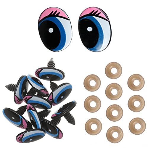 Luxylei Große Sicherheitsaugen Für Gefüllte Tierische Augen 10pcs Plastikhandwerk Häkelaugen Für DIY Puppenbären Spielzeugpuppe Herstellen Vorräte von Luxylei