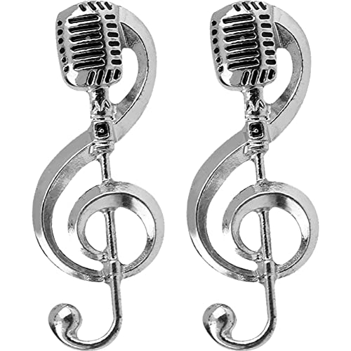 Luxylei Hinweis Mikrofon Broschen Gold Farbe Silber Farbe Metall Pins Sonderabzeichen Student Musiker Rucksack Anstecknadel Schmuck Geschenk von Luxylei