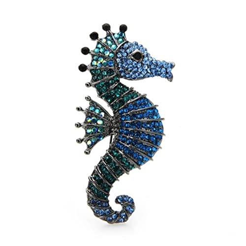 Luxylei Kristall See Horse Brosche, Ozean Tier Pin Schmuck Für Denim Tasche Zubehör Frauen Damen Mädchen von Luxylei