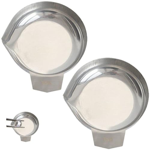 Luxylei Schmuck-waageschale, 2 Stück, Edelstahl-waageschale, Kleine Elektronische Waage Für Schmuck, Pulver, Lebensmittel von Luxylei