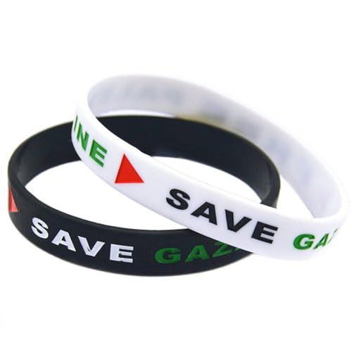 Luxylei Silikonarmbänder Palästina-Flagge, Free Palestine Save Gaza, Silikonarmbänder, Unisex, Für Männer Und Frauen von Luxylei
