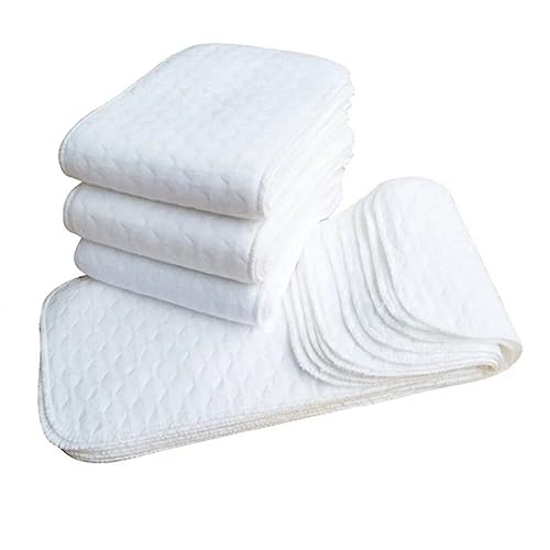 Luxylei Wiederverwendbare Babywindeln Aus Stoff, 20 Stück/Set, 3-lagiger Einsatz, 100% Baumwolle, Waschbar, Babypflege, Wiederverwendbare, Umweltfreundliche Windelhöschen von Luxylei