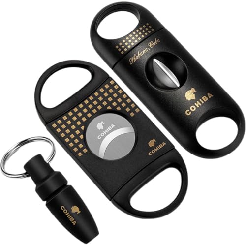 Luxylei Zigarrenschneider-Set V, Edelstahl, Doppelklinge, Zigarrenschere, Zubehör, Zigarrenschere, Guillotine, Tragbares Reise-zigarrenschneiden, Zigarrenwerkzeug von Luxylei