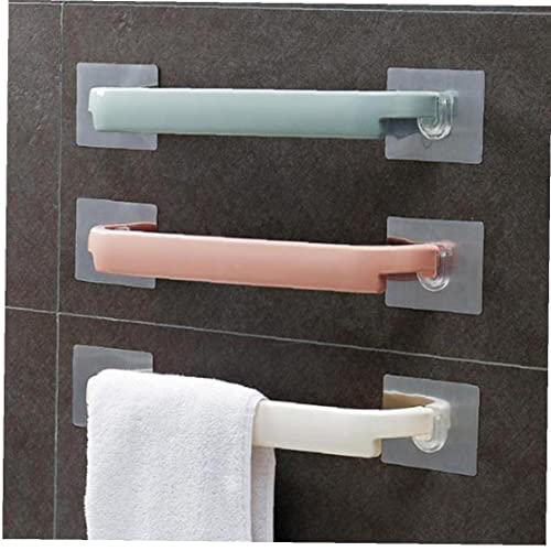 Wandmontierte Handtuchschiene Plastik Selbstkleber Handtuchhalter Wasserdichtes Hangtuchkleiderbügel Handtuchregal Für Badezimmer Küche von Luxylei