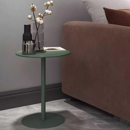 Luyckfrazy Grüner runder Stehtisch aus Metall, runder Cocktailtisch, Beistelltisch für Kaffeegetränke, Frühstückstische für Wohnzimmer, Esszimmer und Küche(48x48x72cm) von Luyckfrazy