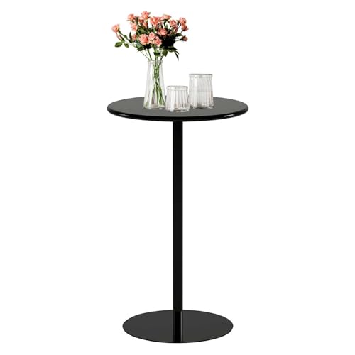 Runder Stehtisch für enge Räume, Theken-Bistro-Kneipentische mit fester Tischplatte und stabilem Fuß, kleiner Kaffee-/Getränketisch, runder Cocktail-Esstisch für Zuhause, Büro und Küche, Schwarz(70x70 Runder Stehtisch für enge Räume, Theken-Bistro-Kneipentische mit fester Tischplatte und stabilem Fuß, kleiner Kaffee-/Getränketisch, runder Cocktail-Esstisch für Zuhause, Büro und Küche, Schwarz(70x70 von Luyckfrazy