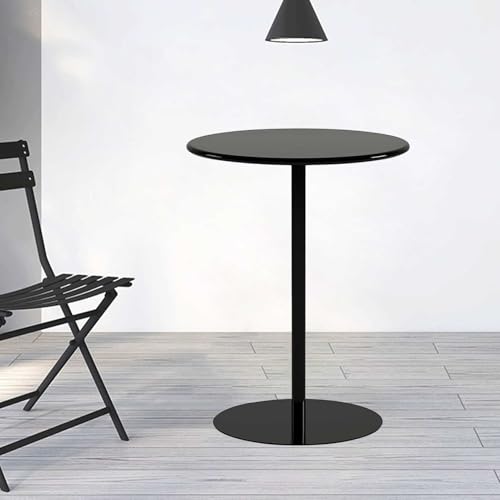 Schwarzer runder Stehtisch für enge Räume, Theken-Bistro-Kneipentische mit fester Tischplatte und stabilem Fuß, kleiner Kaffee-Beistelltisch, runder Cocktail-Esstisch für Zuhause, Büro und Küche(48x48 Schwarzer runder Stehtisch für enge Räume, Theken-Bistro-Kneipentische mit fester Tischplatte und stabilem Fuß, kleiner Kaffee-Beistelltisch, runder Cocktail-Esstisch für Zuhause, Büro und Küche(48x48 von Luyckfrazy