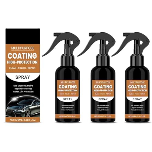 3 Stück Turbo Shine Nexa Spray, 3 In 1 High Protection Quick Car Coating Spray, Nexa Turbo Shine Nano Sprays Auto, Schnellwachs für Lackoberfläche, Nano Repair & Protective Coating von Luylmo