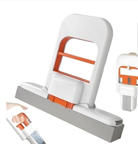 Mini Foldable Desktop Mop, Mini Faltbarer Tischmopp, Selbstauswringender Schwamm Wischmopp von Luylmo