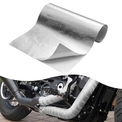 Luziyun Aluminisierte Hitzeschutzmatte 60 x 200 cm, Hitzeschutzmatte Selbstklebend Rückseite, Kleberücken Aluminium Glasfaser Blatt hoher Temperaturschutz, Aluminium Platte Schlauch Badezimmer Auto Luziyun Aluminisierte Hitzeschutzmatte 60 x 200 cm, Hitzeschutzmatte Selbstklebend Rückseite, Kleberücken Aluminium Glasfaser Blatt hoher Temperaturschutz, Aluminium Platte Schlauch Badezimmer Auto von Luziyun