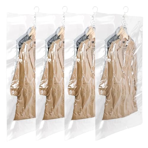 Luziyun Vakuumbeutel zum Aufhängen,4 Stück (110x70cm),platzsparende Vakuumbeutel für Kleidung,Anzüge,Mäntel,Jacken,transparenter und wiederverwendbarer Schrank-Organizer mit Haken Luziyun Vakuumbeutel zum Aufhängen,4 Stück (110x70cm),platzsparende Vakuumbeutel für Kleidung,Anzüge,Mäntel,Jacken,transparenter und wiederverwendbarer Schrank-Organizer mit Haken von Luziyun