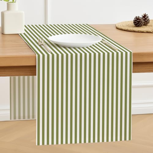 Luzzxfa Tischläufer Salbeigrün 40 x 140 cm Streifen Modern Frühling Tischläufer Dekoration Tischdecke Tischdeko Outdoor Leinen Table Runner Abwaschbar für Hochzeit Esszimmer Party Urlaub Dekor Luzzxfa Tischläufer Salbeigrün 40 x 140 cm Streifen Modern Frühling Tischläufer Dekoration Tischdecke Tischdeko Outdoor Leinen Table Runner Abwaschbar für Hochzeit Esszimmer Party Urlaub Dekor von Luzzxfa
