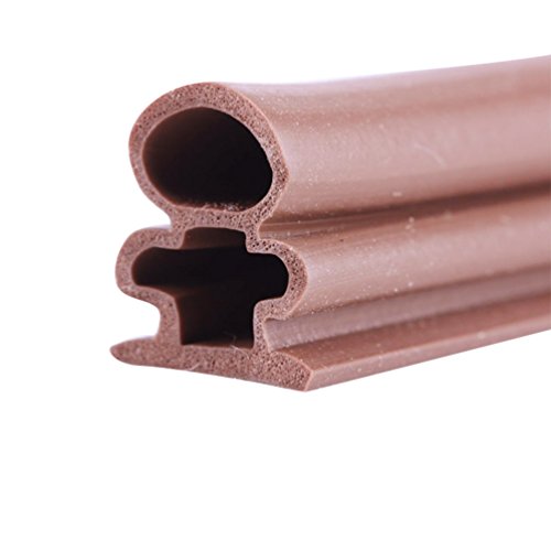 Lvguang Expower Selbstklebende Tür Türdichtung Dichtungsstreifen Zugluftstopper gegen Insekt Ersatzdichtung Wetterfest Blocker Schalldichtung Silikon Türstopper (Braun#4,10 * 15 * 6000mm) von Lvguang
